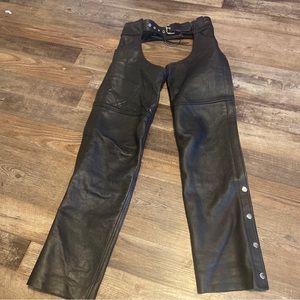 XXXS black leather chaps men or women size 31 waist